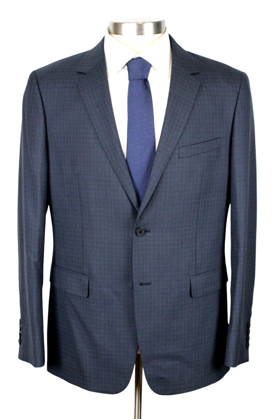 Theory Sport Coat 38 R Mens Navy Micro Plaid Wool Blend Slim Fit Xylo NWT $595